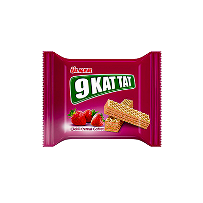 9 Kat Tat Strawberry Cream Wafer